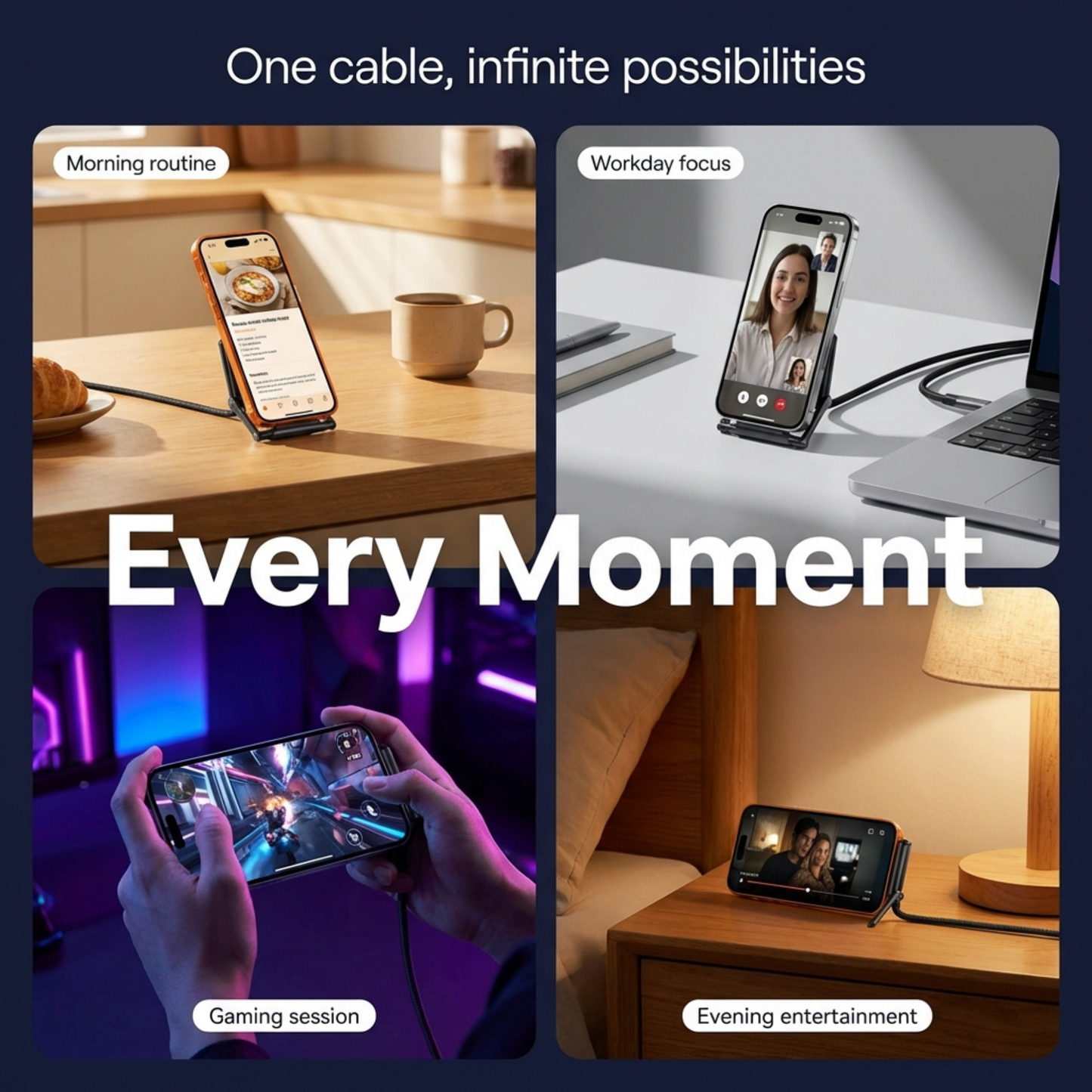 HållLaddningskabeln